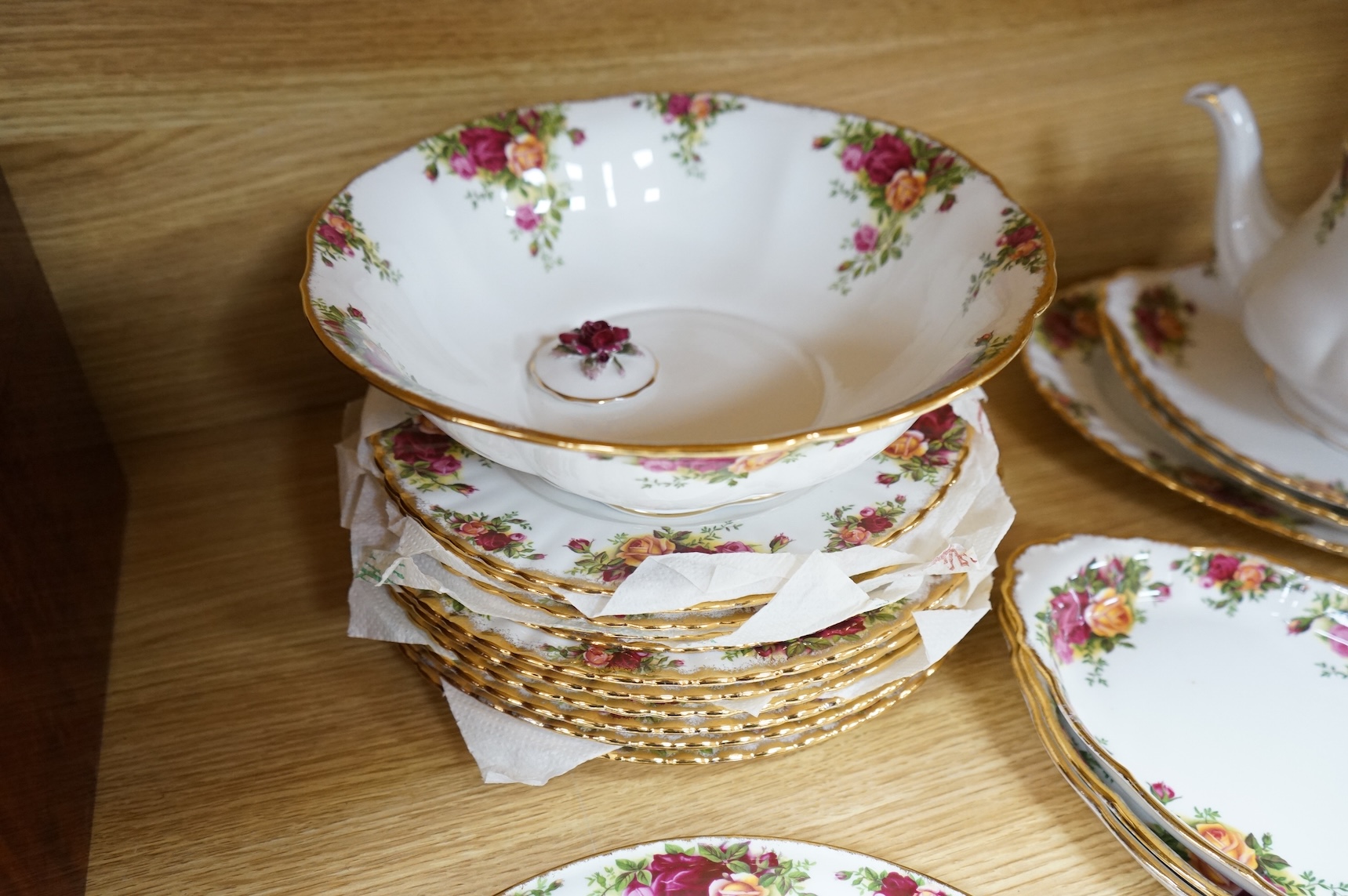A collection of Royal Albert Old Country Roses tea wares
